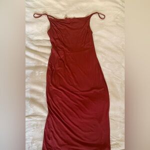 Burgundy Lightweight Spaghetti Strap Dress – Size 10
